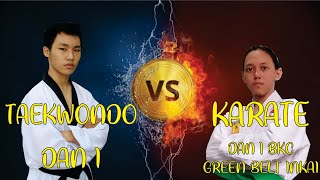 Taekwondo VS Karate (DAN 1 Taekwondo VS Mantan DAN 1 Karate BKC sekaligus Green Belt Karate INKAI)