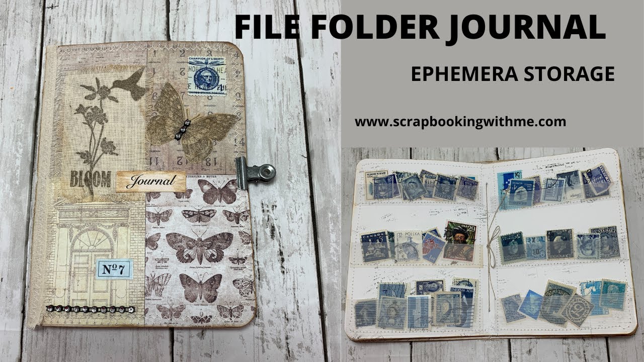 Mini File Folders, Tim Holtz Wallflower paper, Junk Journal Ephemera, – The  Scrapologist™