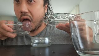 Asmr Water Plate Lick, Bowl Lick, Finger Lick & Water Drinking