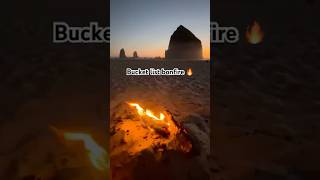 A bonfire on Cannon Beach… a canon event 🌊🔥 See more from our Oregon Coast road trip in the vlog!