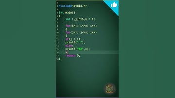 #109🖥c pattern program📚c language tutorial #shorts #coding