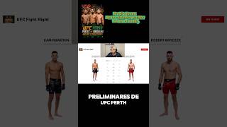 UFC Perth Cam Rowston vs Robert Bryczek Analisis y Predicción #ufc #ufcperth