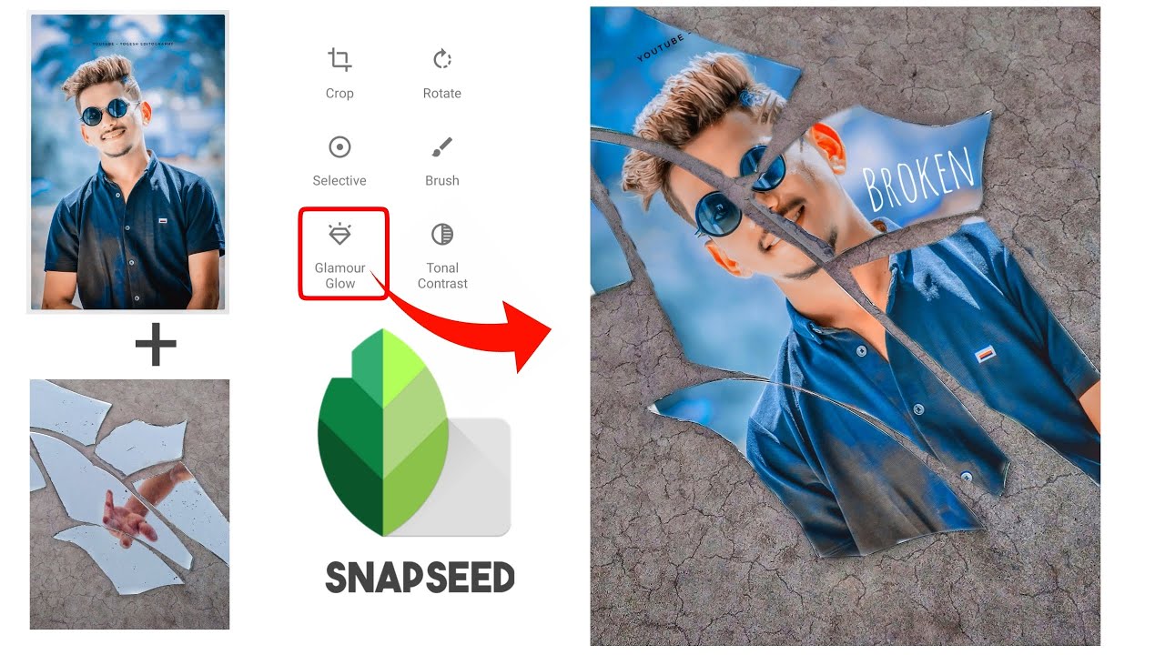 Snapseed Amazing Square Photo Editing Trick - Square PNG And