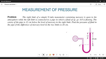 Fluid Mechanics// Pressure measurement in fluid//Manometers//Numerical :02