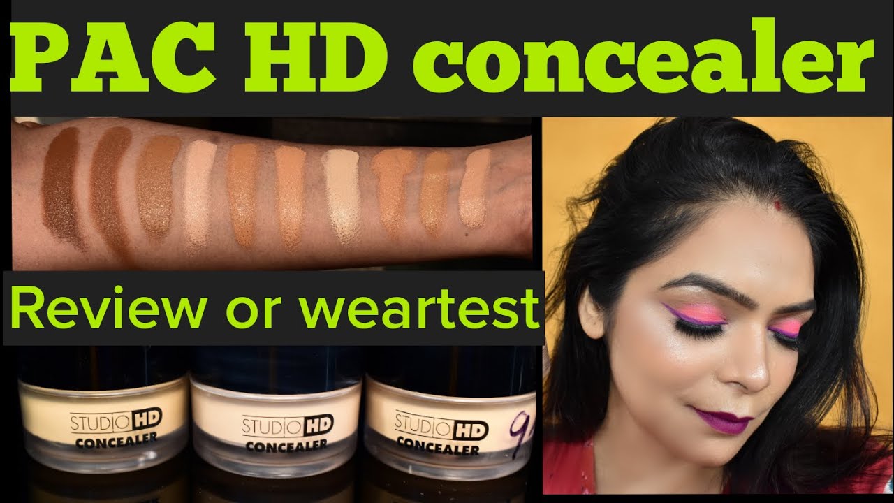 Pac Studio PAC STUDIO HD CONCEALER #review #weartest #hdmakeup #bridalmakeup - YouTube