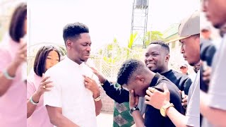 Emotional moment when Moses Bliss cried like a baby as he gifts Godfreygad a Car😭