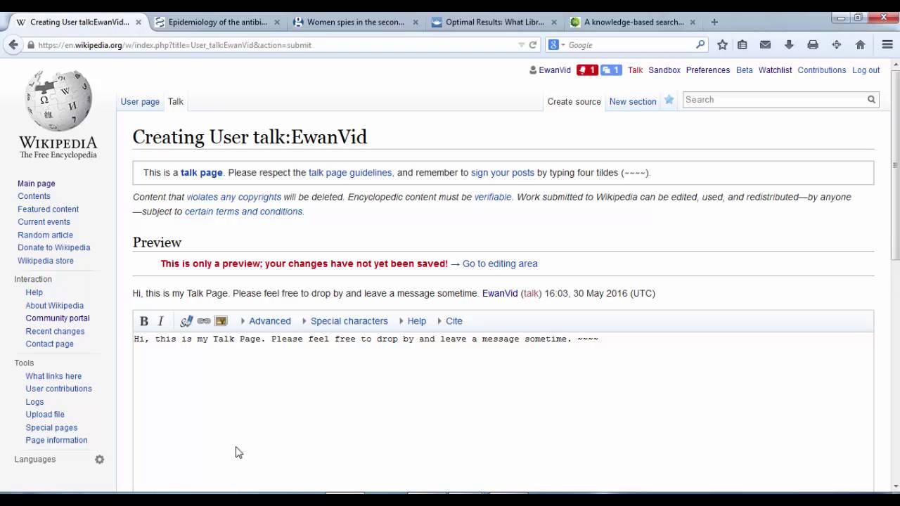 Editing Wikipedia Communicating With Others Using The Talk Page