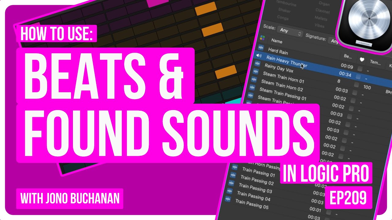 Logic Pro: Расширьте свои возможности по созданию битов с помощью найденных звуков.