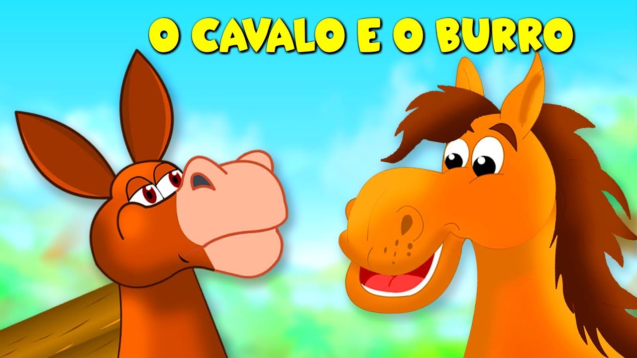 O Cavalo e o Burro  Desenho animado infantil com Os Amiguinhos 
