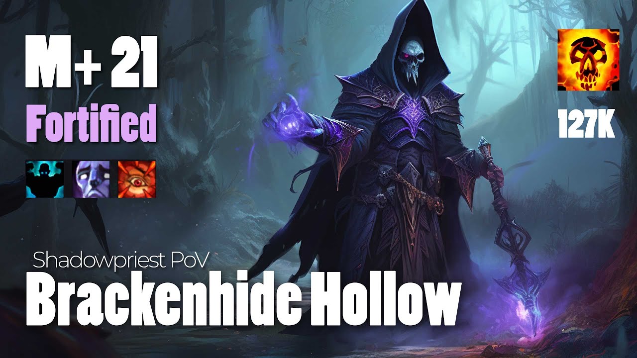 ⁣Brackenhide Hollow M+21 Fortified | Shadow Priest PoV | WoW Dragonflight Season 2