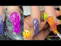 TRYING PLASTIC WRAP NAILS!! New marble technique??? | Nails by Kamin