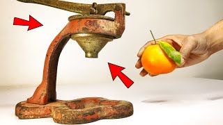 Rusty Hand Press Juicer Machine  Restoration