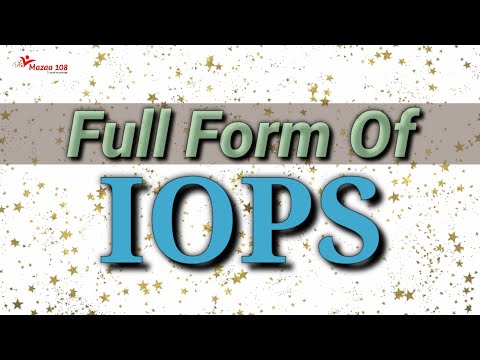 full form of IOPS | IOPS stands for | IOPS Means | Information Technology | Mazaa 108 | #Mazaa108