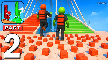 Bridge Race - Gameplay Walkthrough Part 2 - Stickman Stack Bridge Race (Android, iOS)