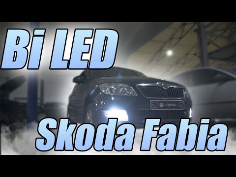 Ставим Bi LED линзы в Skoda Fabia.