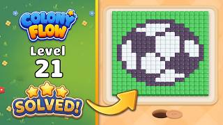 Colony Flow! - Level 21 Walkthrough 🧩 | Solution & Gameplay (ABI GAMES) 🐜