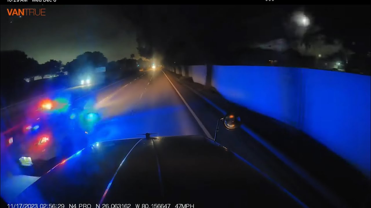 Jaw-Dropping Moment: Miami Cop Takes on Big Rig in Broward County - YouTube