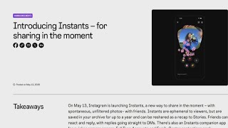 Instagram’s new Instants tool lets users send one-time photos