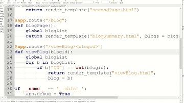 Flask tutorial part 17 - Displaying a blog post using a dynamic URL in flask.