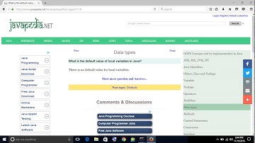 What is the default value of local variables in Java? | javapedia.net