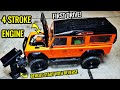 4 STROKE OVERHEAD CAM ENGINE INSTALLED INTO RC CAR Part 5 - FIRST DRIVE, IT WORKS!