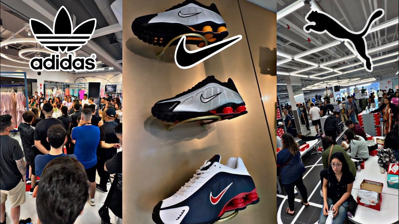 OUTLET BARATO Nike, lacoste, puma, adidas / fui às compras nas fontes originais 