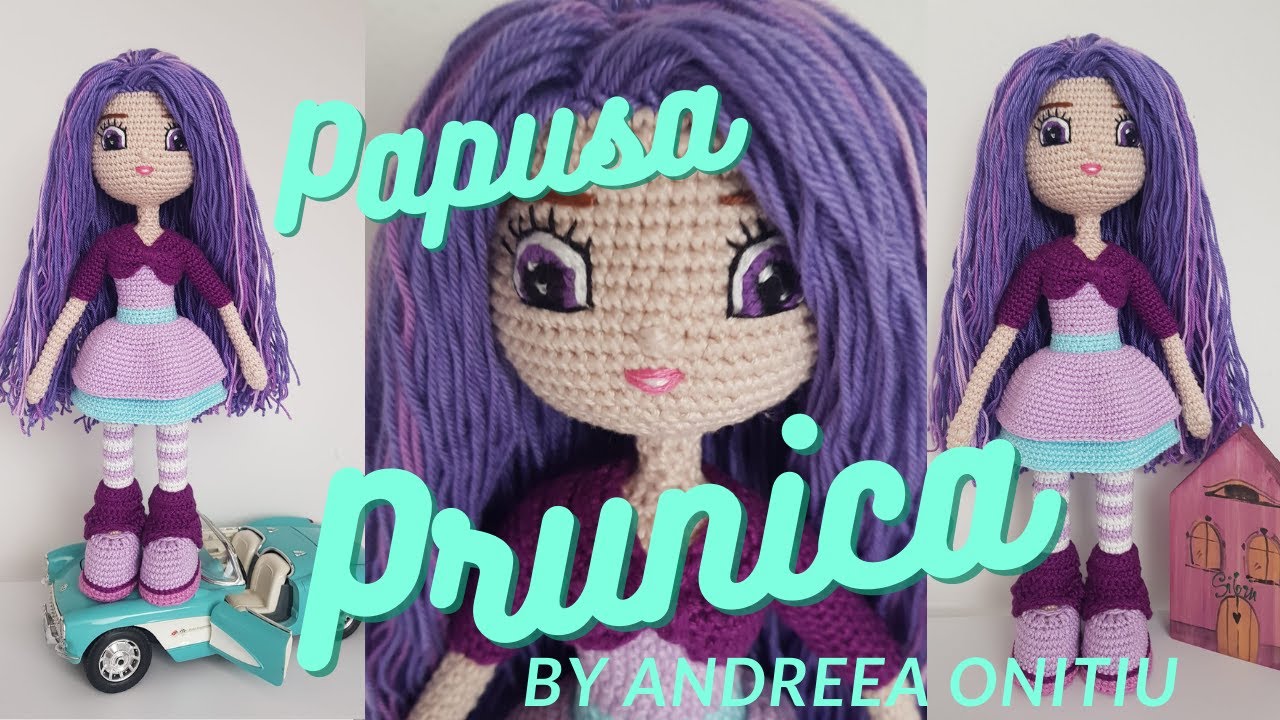 Păpușa croșetată Prunica-tutorial cap,ochi,păr!!
