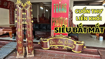 Mẫu Hoành Phi Câu Đối Gỗ Hương Đá - Cuốn Thư Câu Đối Liền Khối Ngũ Phúc Kim Tiền Siêu Đẹp