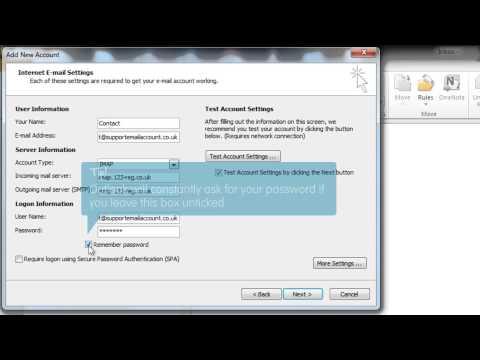 How to add your email account to Outlook 2010 | 123-reg Support