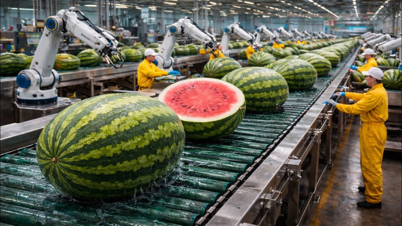 Inside the World’s Most Advanced Watermelon Processing Factory (Full ...