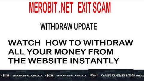 merobit net  exit scam withdrawal update, How to recover and withdraw your money