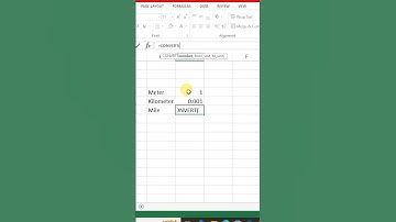 Convert Meter into Mile in Microsoft Excel #mile #excel #shorts