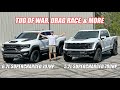 We Tested The RAM &quot;TRX&quot; vs. The Ford Raptor &quot;R&quot; - Factory Supercharged TRUCK BATTLE!!!