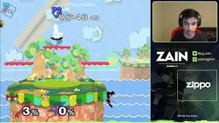 Zain fulfills the chat's wish and combos into pivot up tilt against KJH