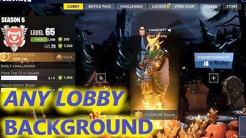 HOW TO GET ANY FORTNITE LOBBY BACKGROUND in SEASON 5 - PC