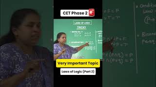 Logic चे नियम Part 2 | Identity, Complement, Absorption | CET Phase 2 #shorts