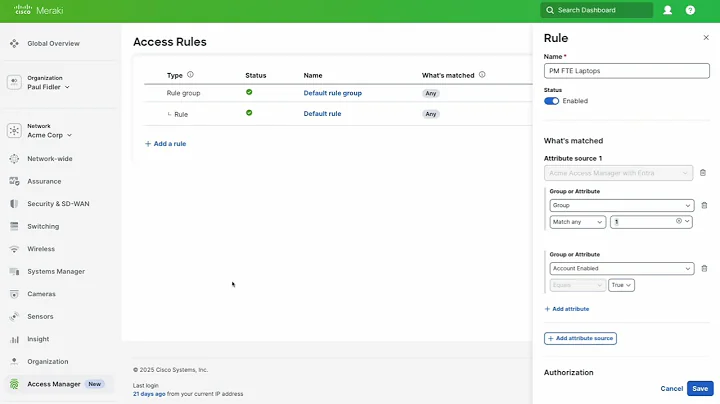Access Manager - EAP TLS with Entra ID Lookup