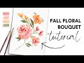 Loose Watercolor Fall Florals | EASY Beginner Tutorial