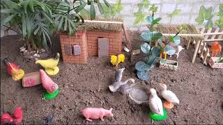 Diy how to make wooden village house | cow shed | house of animals | mini farm | mini village