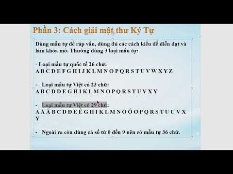 Video Chuyên Đề 1: Giới Thiệu Sơ Lược Về Mật Thư + Cách Giải... - youtube