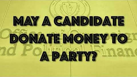 Q&A: May a candidate donate to a party for services? OCPF@mass.gov