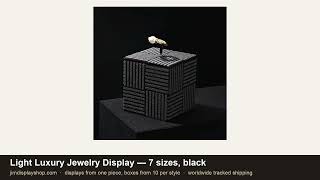 Leichte Luxus-Schmuckauslage für Geschäfte — Mikrofaser Ring- & Halsketten-Set video