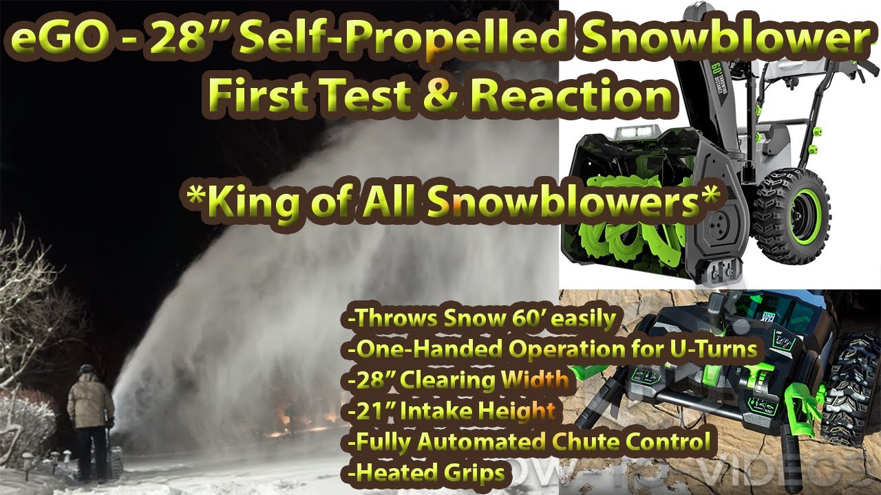 Снегоочиститель eGO 28" - первый тест и отзывы - КОРОЛЬ ВСЕХ снегоочистителей!