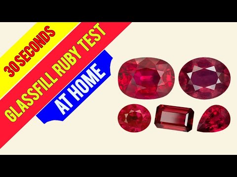 How to test ruby glassfilled in seconds at home | Gemstone dealing |