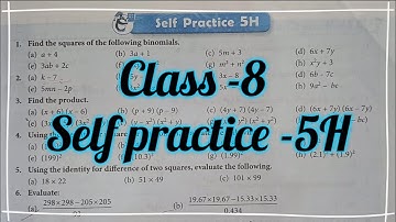new learning composite mathematics class 8 self practice5h | Schand maths solutions chapter 5 ex 5h