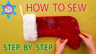 💁‍♀️Let`s SEW ADORABLE CHRISTMAS STOCKING - 5 MINUTES TUTORIAL🌸
