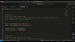 Lab 2 on numbers and comments in python programming Profile