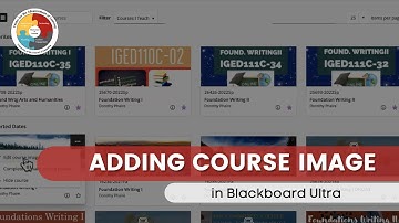 Adding Course Image in Blackboard Ultra