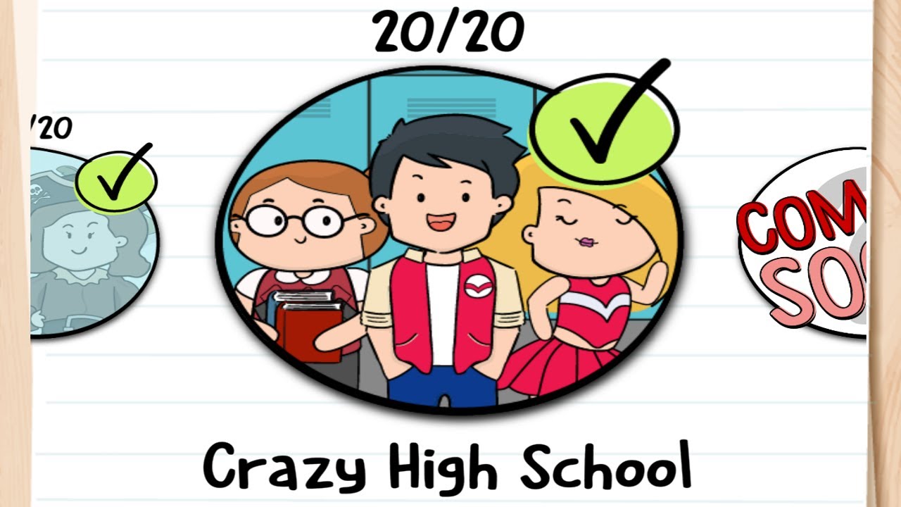 Brain Test 2 Tricky Stories Crazy High School All Levels 1-20 Solution  Walkthrough 