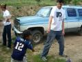 Tom fencing the Lame Deer kids
